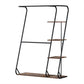 Clothes Rack Wardrobe Coat Stand 4-Tier - Walnut