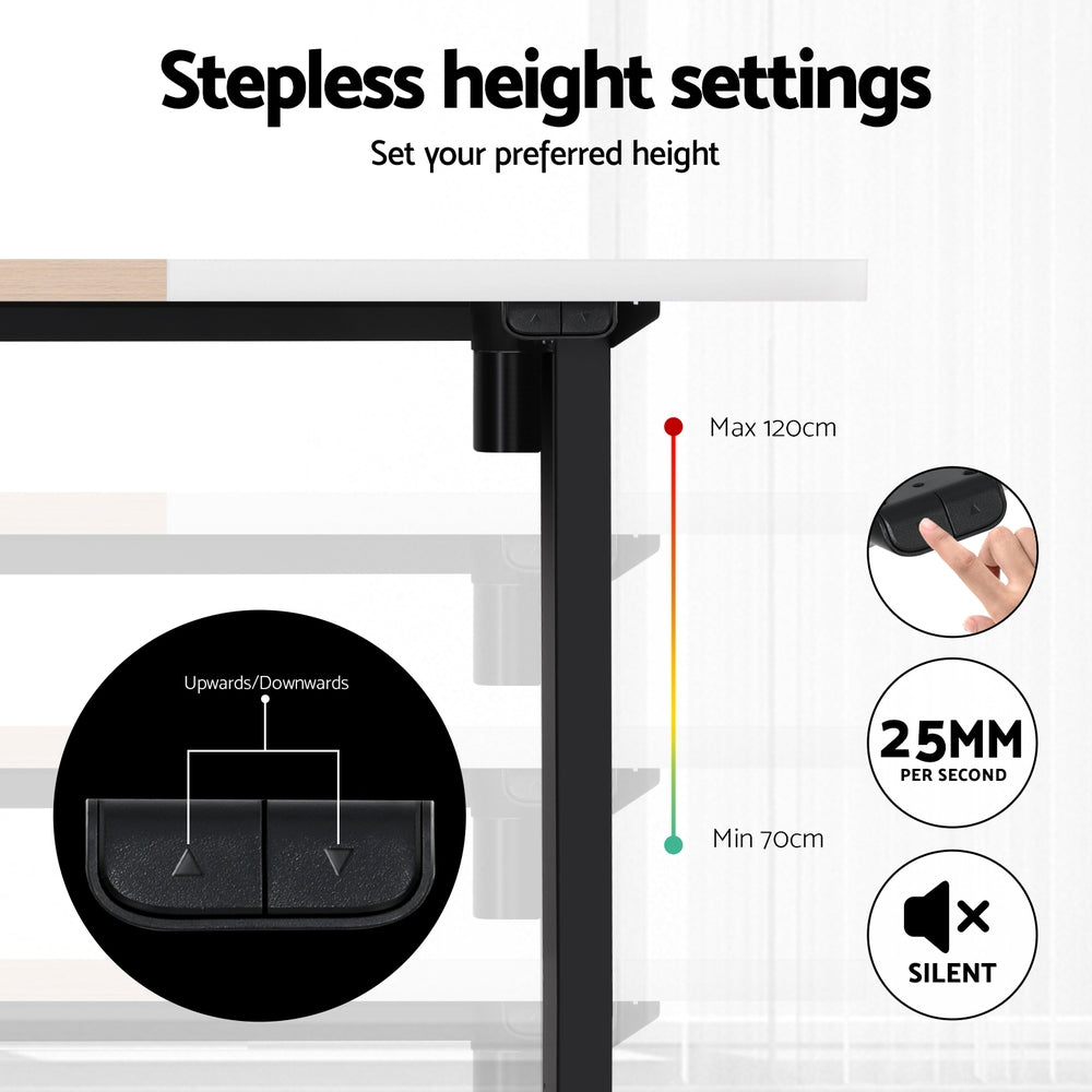 Artiss Motorised Standing Desk Sit Stand Desks 140cm