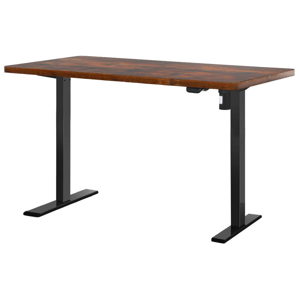 Artiss Standing Desk Motorised Rustic Brown 140cm