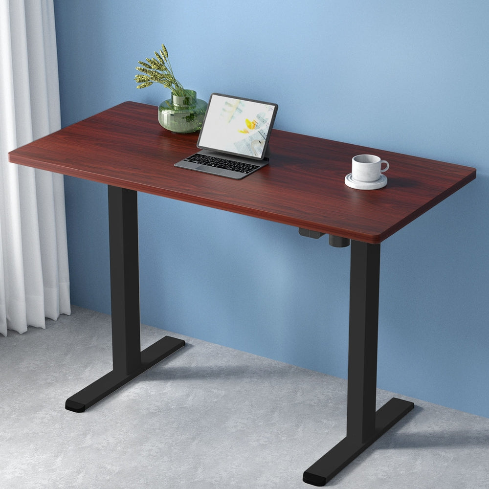 Artiss Standing Desk Motorised Walnut 140cm