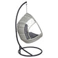 Layla Outdoor Egg Swing Chair with Stand Cushion Wicker Armrest - Light Grey