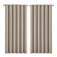 Set of 2 240x230cm Blockout Curtains Panels 3 Layers - Beige