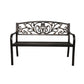 Calyx Garden Bench Seat Cast Iron Patio Benches Seats Lounge Chair - Bronze