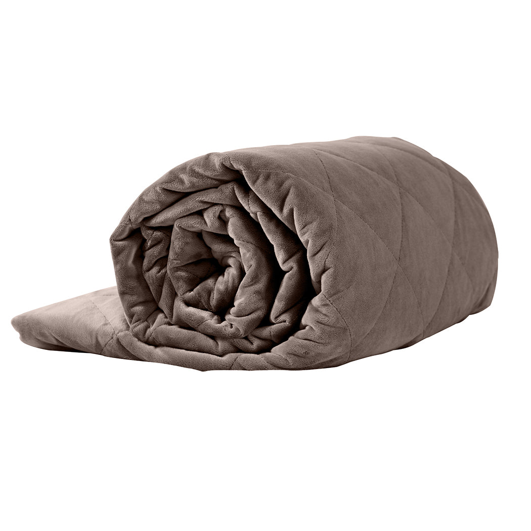 Winston Weighted Soft Blanket 7KG Anti-Anxiety Gravity - Brown