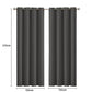 Set of 2 132x213cm Blockout Curtains Panels 3 Layers - Charcoal