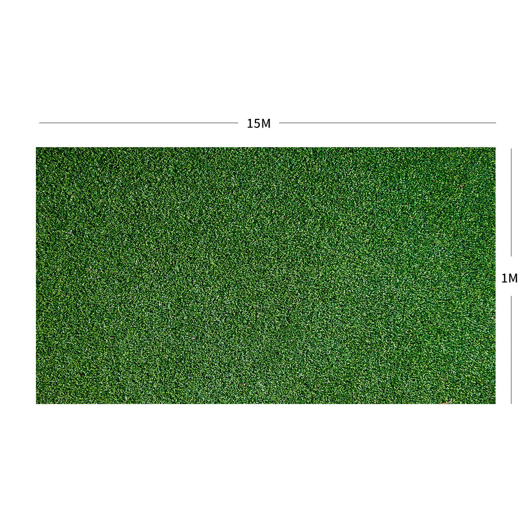 15sqm Artificial Grass 17mm Fake Flooring Outdoor Synthetic Turf Plant - Green