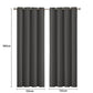 Set of 2 132x160cm Blockout Curtains Panels 3 Layers - Charcoal