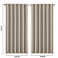 Set of 2 240x230cm Blockout Curtains Panels 3 Layers - Beige