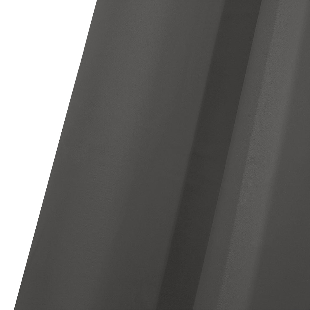 Set of 2 240x230cm Blockout Curtains Panels 3 Layers - Charcoal