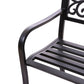 Calyx Garden Bench Seat Patio Cast Iron Benches Seats Lounge Chair - Black