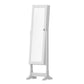 Jewellery Cabinet Mirror Free Standing - White