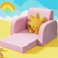 Phineas Kids Convertible Armchair Kids Sofa Children Flip Open Couch Lounger Armchair Soft - Pink