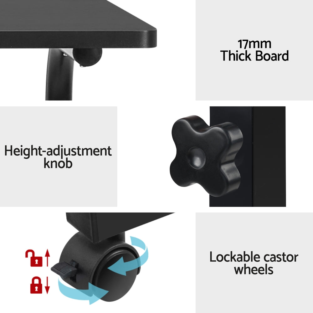 Artiss Laptop Desk Table Adjustable 60cm Black