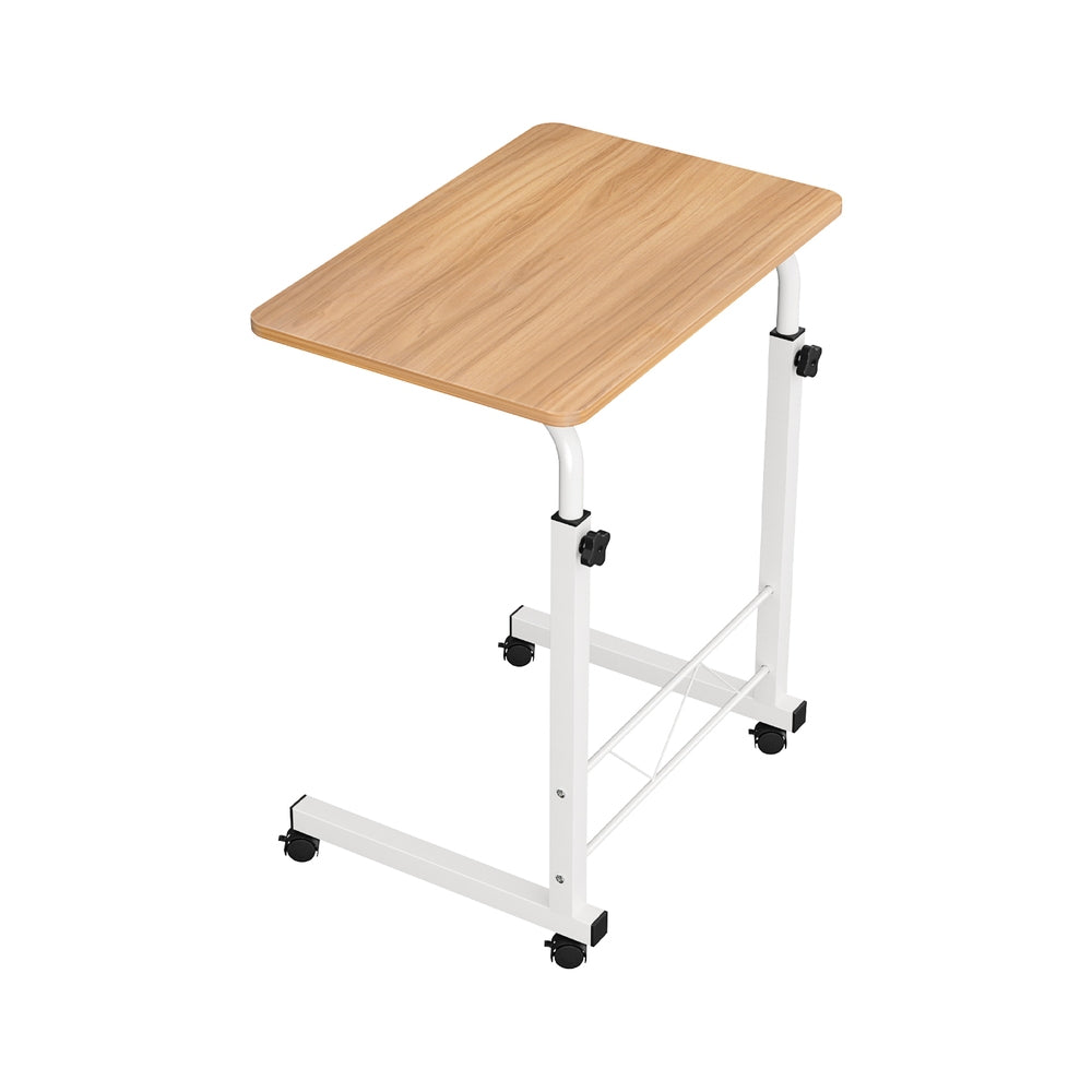 Artiss Laptop Desk Table Adjustable 60cm Light Wood