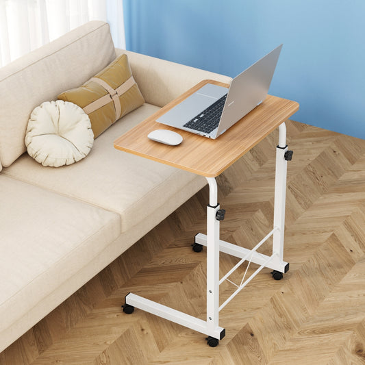 Artiss Laptop Desk Table Adjustable 60cm Light Wood