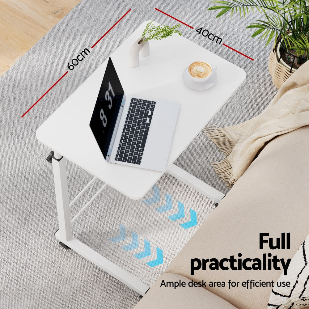 Artiss Laptop Desk Table Adjustable 60cm White