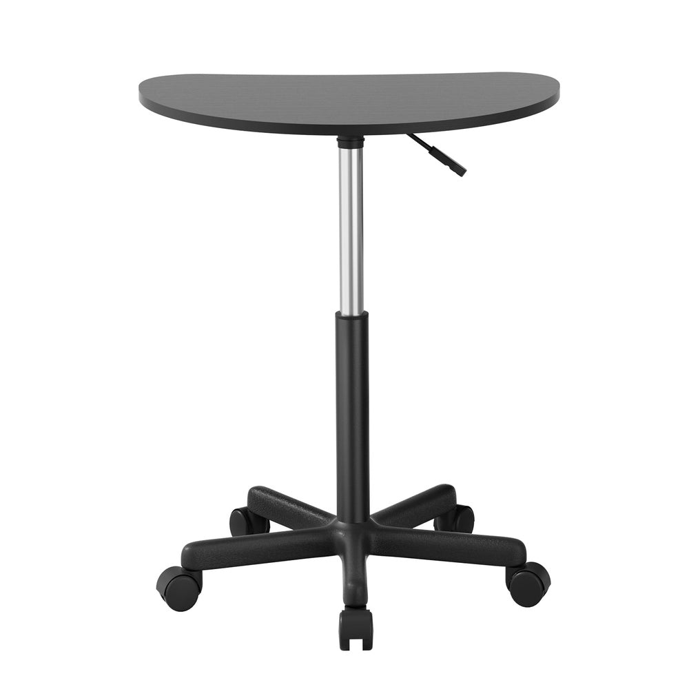 Artiss Laptop Desk Portable Height Adjustable Table Caster Wheels 60cm Black