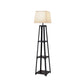 Floor Lamp 3 Tier Shelf Storage LED Light Stand Home Room Vintage - White