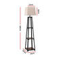 Floor Lamp 3 Tier Shelf Storage LED Light Stand Home Room Vintage - White