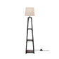 Floor Lamp 3 Tier Shelf Storage LED Light Stand Home Room Vintage - White