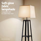 Floor Lamp 3 Tier Shelf Storage LED Light Stand Home Room Vintage - White