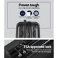 Set of 3 Luggage Set Travel Suitcase Storage Organiser TSA lock Black