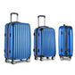 Set of 3 Luggage Set Travel Suitcase Storage Organiser TSA lock Blue