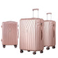 Set of 3 Luggage Set Suitcase Hardcase Trolley Travel Pink