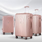 Set of 3 Luggage Set Suitcase Hardcase Trolley Travel Pink