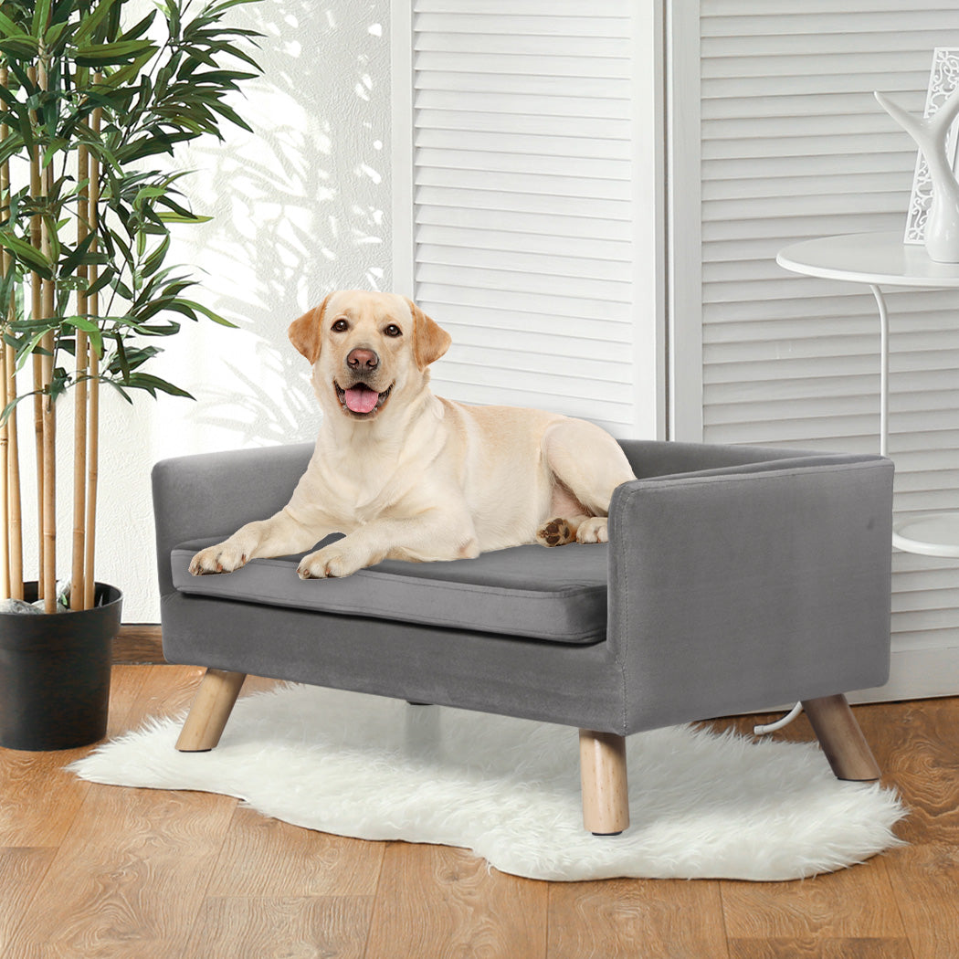 LARGE Dog Beds Pet Sofa Warm Soft - Grey