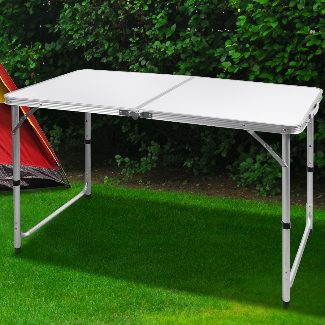 Folding Camping Table Aluminium Portable Picnic Outdoor Foldable Tables 120CM