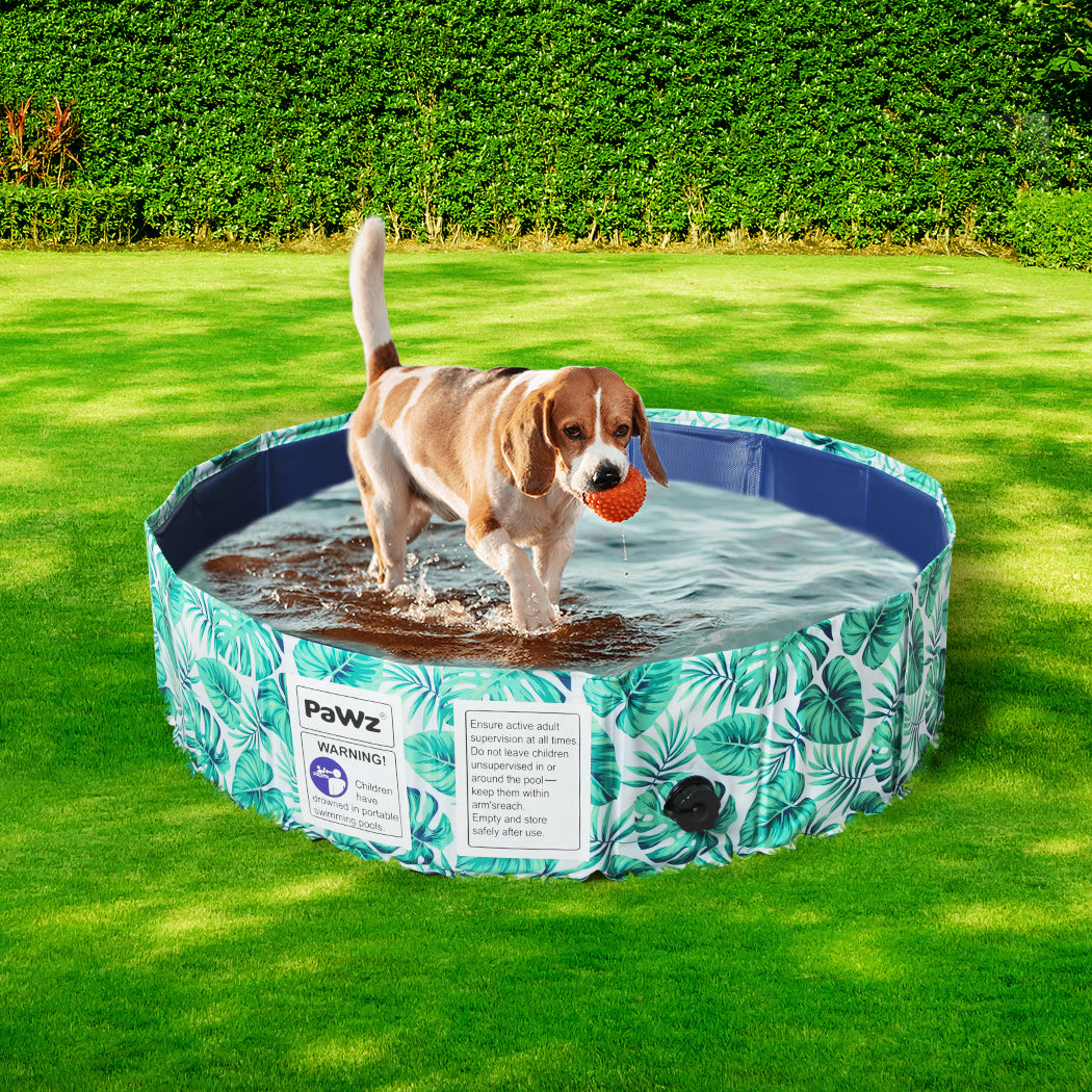 100cm Pet Dog Swimming Pool Cat Portable BathTub Kid Shower Washing Folding