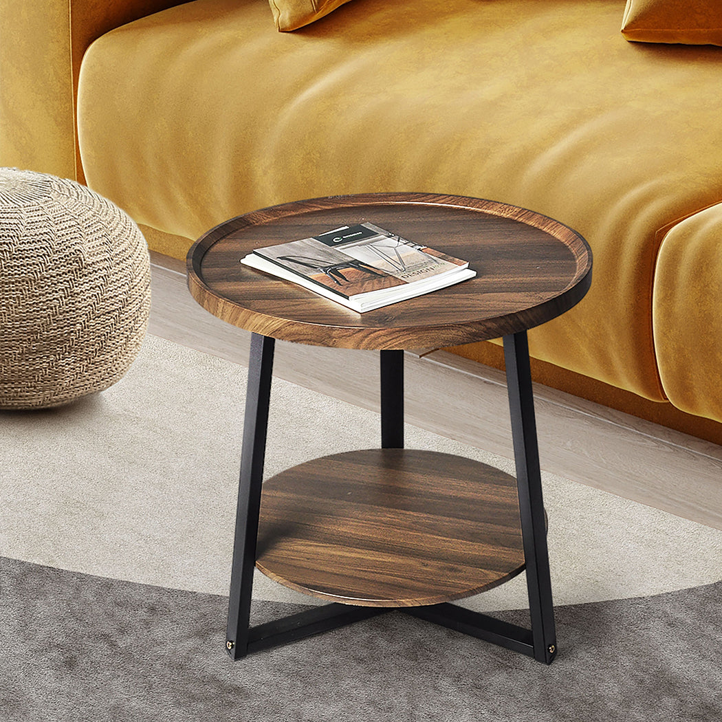 Ingrif Coffee Table Coffee Side End Table - Brown