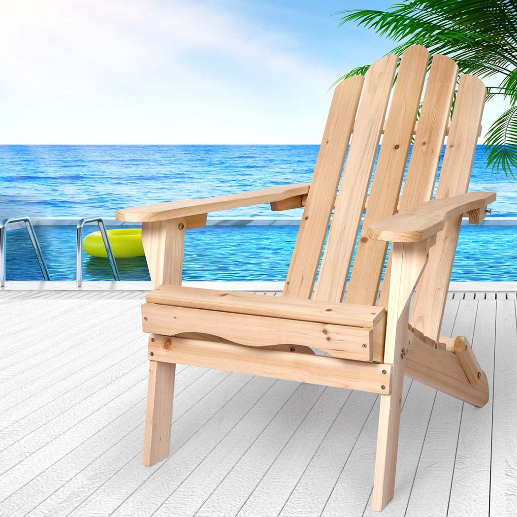 Adirondack Levede Chair Outdoor Furniture Natural