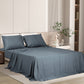 Double Dreamz 4pcs Size 100% Bamboo Bed Sheet Set Charcoal