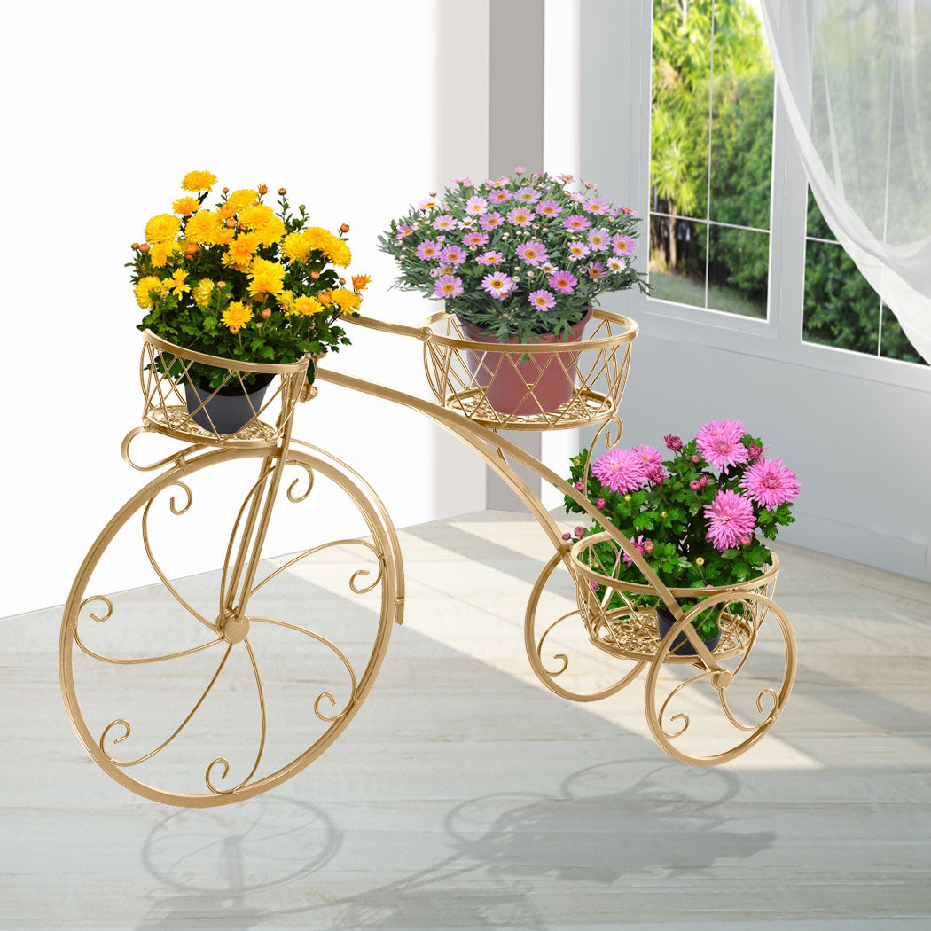 Outdoor Indoor Metal Plant Stand Flower Pots Planter Garden Shelf Rack