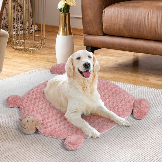 LARGE Dog Beds Pet Calming Squeaky - Pink