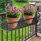 Plant Holder Plant Stand Hanging Flower Pot Basket Garden Wall Rack Shelf Oval Black