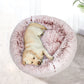 Foxhound Dog Beds Pet Cat Donut Nest Calming Mat Soft Plush Kennel - Pink LARGE
