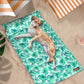 LARGE Dog Beds Pet Cooling Mat Gel Non-Toxic - Green