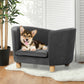 SMALL Dog Beds Luxury Elevated Sofa Anti-slip - Grey