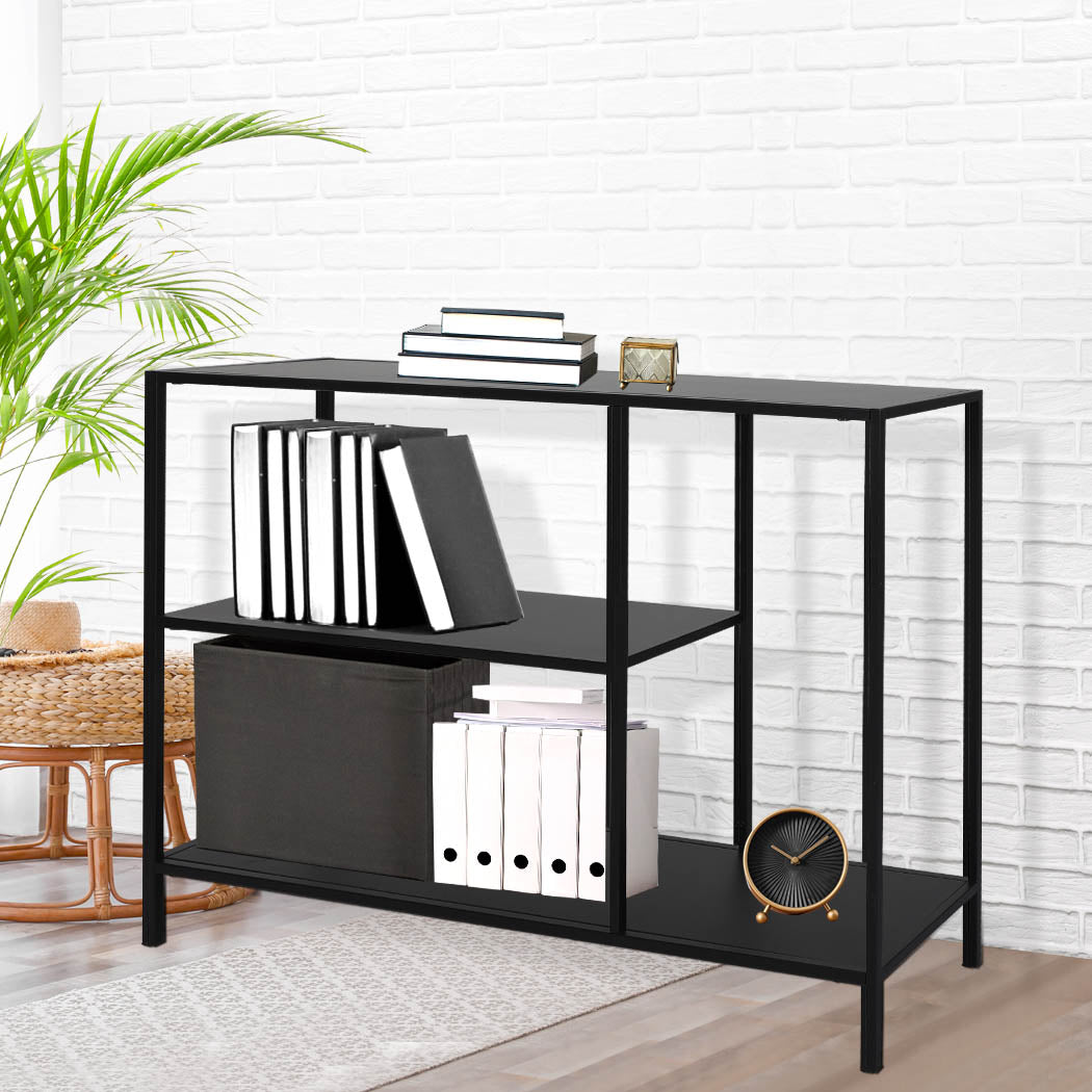 3-Tier Console Table Office Furniture - Black