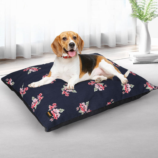 LARGE Dog Beds Calming Pet Washable - Navy