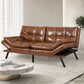 Margot 2-Seater Sofa Bed Futon Recliner Lounge - Brown