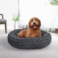 MEDIUM Dog Beds Calming Warm Soft Plush - Dark Grey