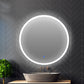 LED Wall Mirror Round Anti-fog Bathroom Mirrors Makeup Light Decor 90cm