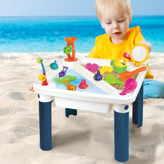 Sand and Water Table Kid Beach Toys Sandpit Outdoor Game Pretend Play Toy