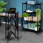 Collapsible Storage Shelf FoldableDisplay Rack Bookshelf Bookcase Wheel