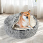 LARGE Dog Beds Pet Calming Warm Soft Plush - Charcoal