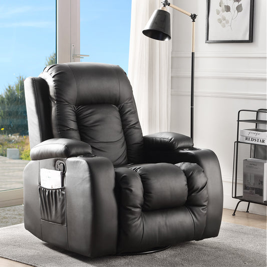 Irene Electric Massage Chair Zero Gravity Chair Recliner Full Body Back Neck - Black